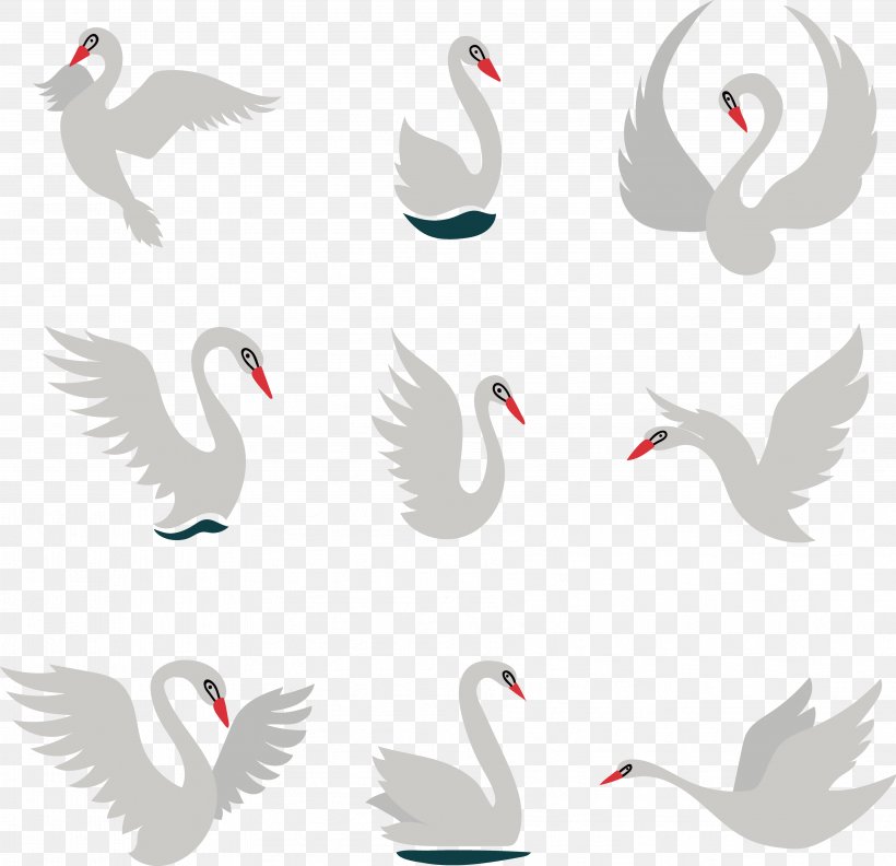 Cygnini Euclidean Vector Clip Art, PNG, 3611x3490px, Cygnini, Beak, Bird, Computer Graphics, Ducks Geese And Swans Download Free