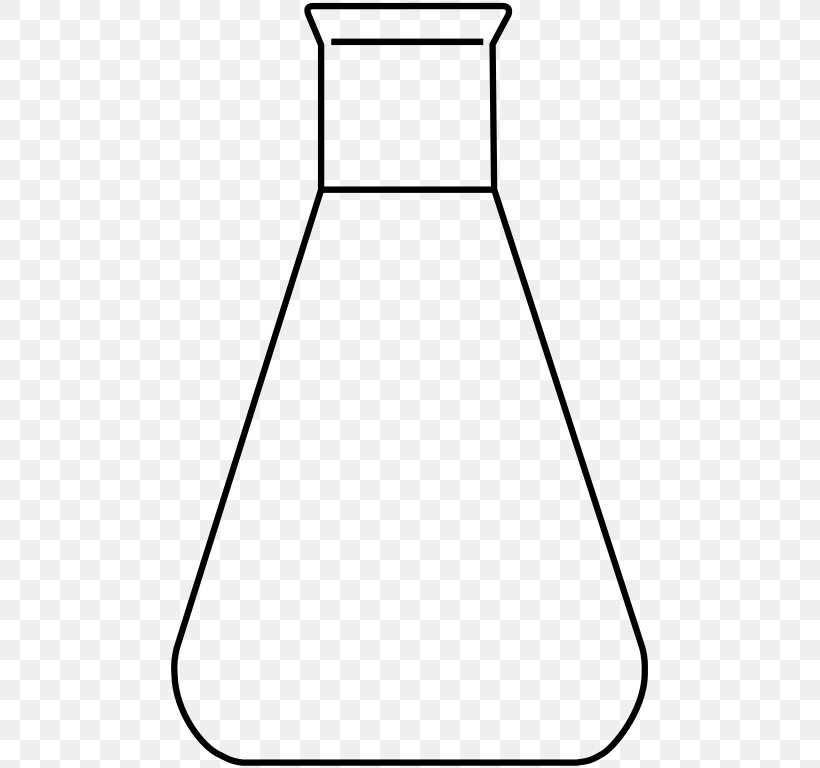 Erlenmeyer Flask Laboratory Flasks Volumetric Flask Chemistry Clip Art, PNG, 489x768px, Erlenmeyer Flask, Area, Beaker, Black And White, Bunsen Burner Download Free