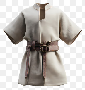 Tunic With Belt - Medieval Tunic With Belt PNG