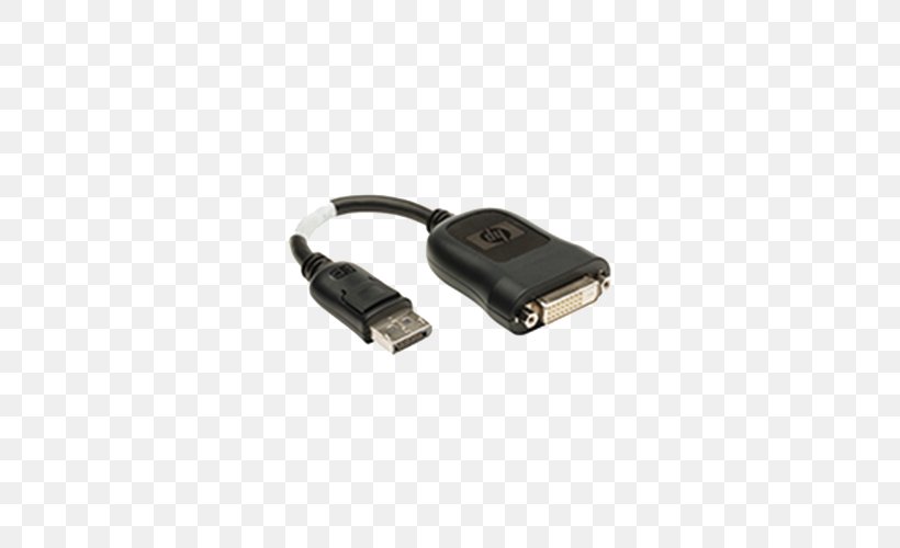 Adapter Laptop Hewlett-Packard HDMI DisplayPort, PNG, 500x500px, Adapter, Cable, Data Transfer Cable, Digital Visual Interface, Displayport Download Free