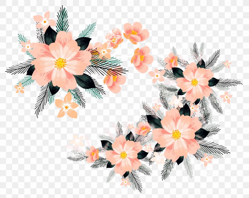 Hand-painted Decorative Flower Flowers, PNG, 3124x2486px, Flower, Art, Artificial Flower, Autumn, Cut Flowers Download Free