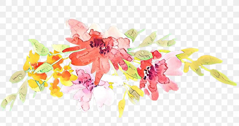 Pink Watercolor Paint Flower Cut Flowers Plant, PNG, 3000x1579px, Cartoon, Cut Flowers, Flower, Petal, Pink Download Free