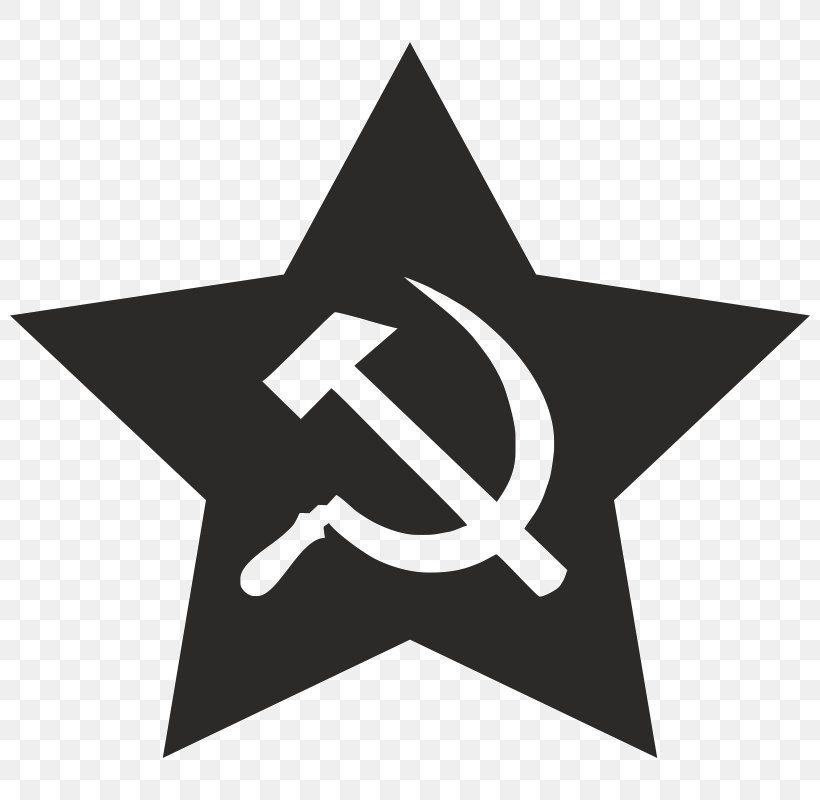 Soviet Union Hammer And Sickle Communism Communist Symbolism Red Star, PNG, 800x800px, Soviet Union, Black And White, Communism, Communist Symbolism, Fivepointed Star Download Free