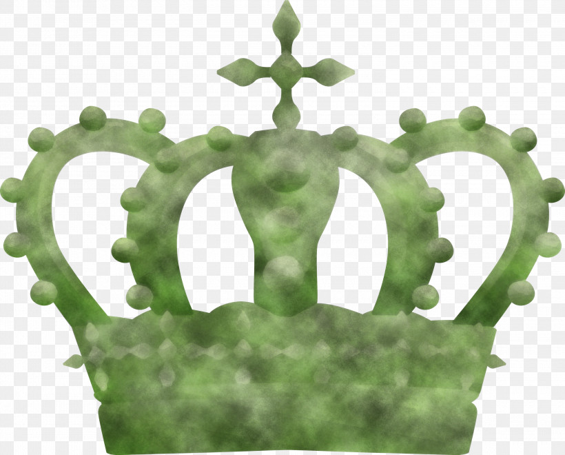 Crown, PNG, 3000x2416px, Green, Crown, Leaf, Symbol Download Free