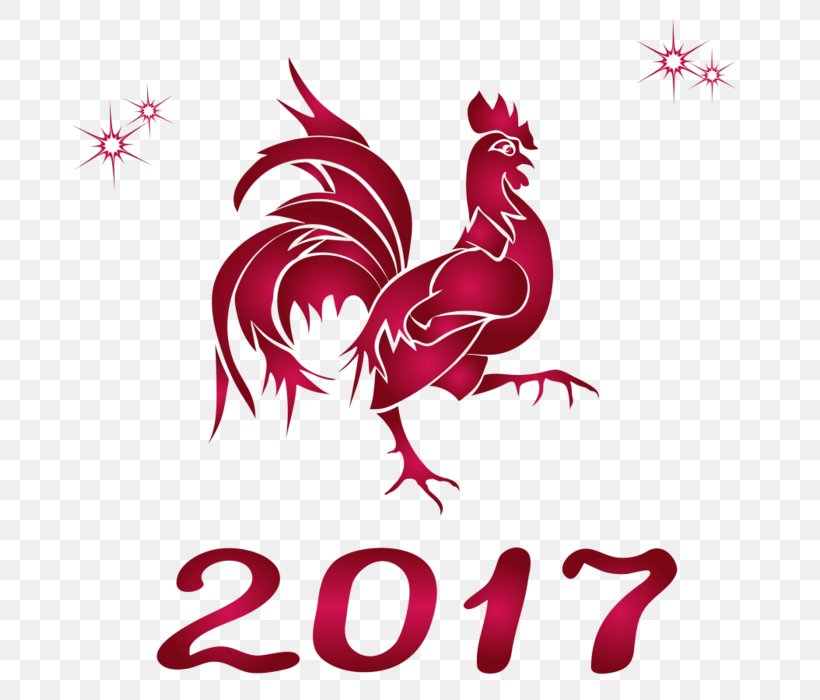 Rooster Chinese New Year Chinese Zodiac Chinese Calendar Symbol, PNG, 692x700px, 2017, Rooster, Beak, Bird, Chicken Download Free