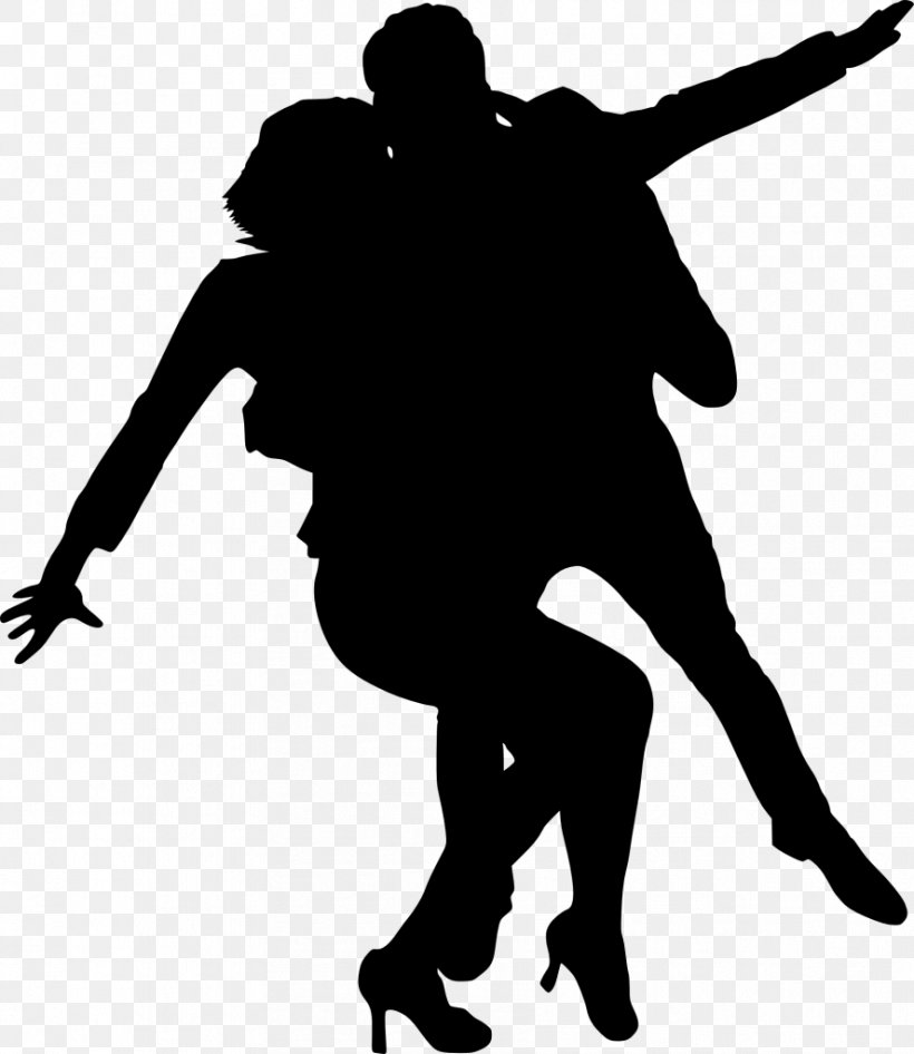 Silhouette Dance Clip Art, PNG, 887x1024px, Silhouette, Black, Black And White, Dance, Fictional Character Download Free