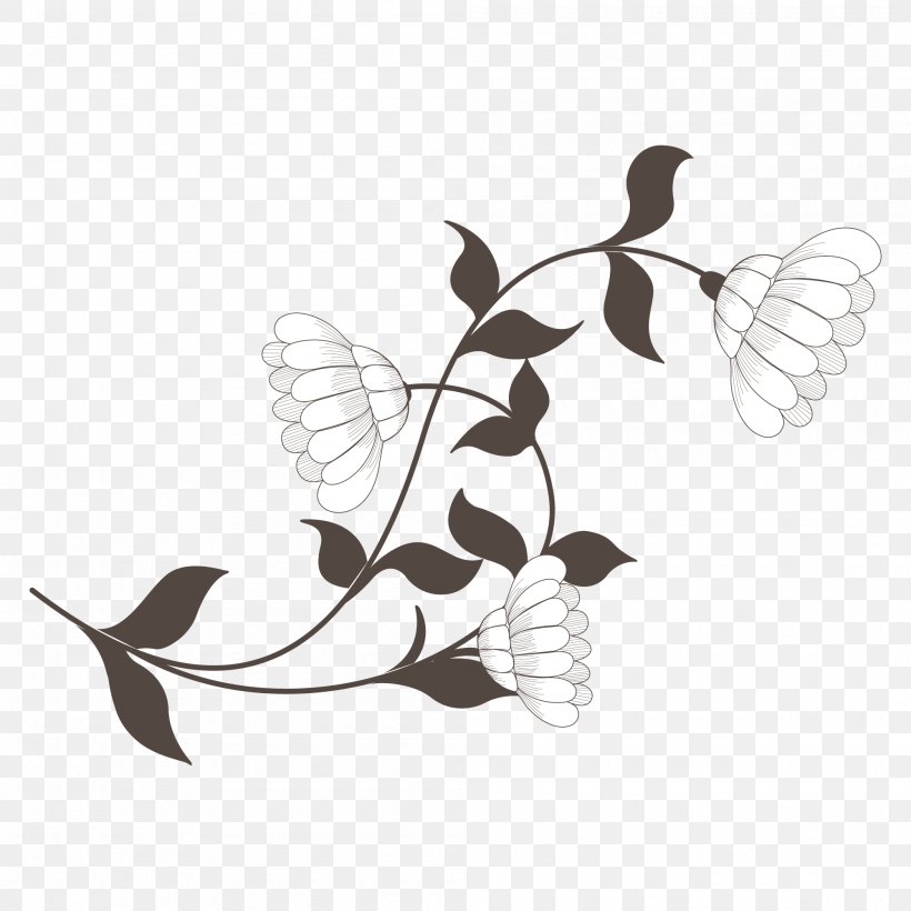 Clip Art, PNG, 2000x2000px, Raster Graphics, Art, Black And White, Branch, Butterfly Download Free