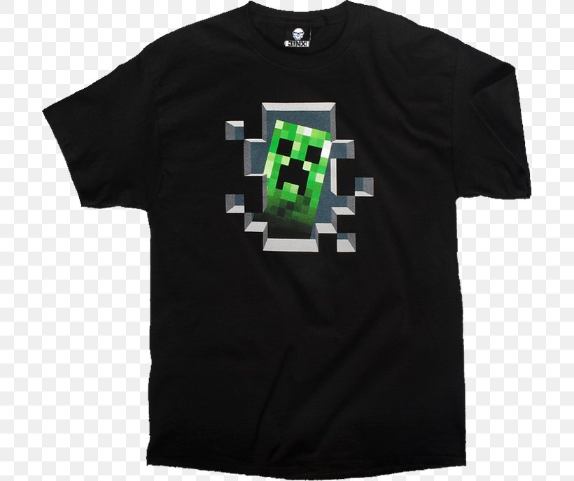 Minecraft T-shirt Hoodie Brothel Creeper Jinx, PNG, 700x688px, Minecraft, Active Shirt, Black, Brand, Brothel Creeper Download Free