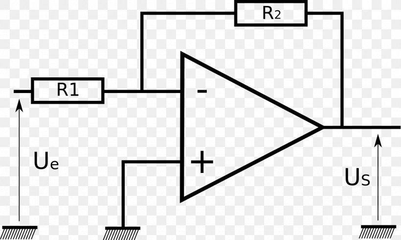 Operational Amplifier Electronic Circuit Virtual Ground Electronics, PNG, 1280x766px, Operational Amplifier, Amplifier, Analogue Electronics, Area, Black And White Download Free