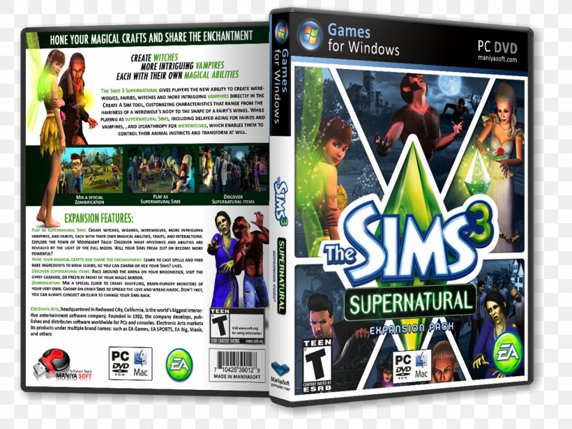 The Sims 3: Supernatural Xbox 360 The Sims 3: Seasons The Orange Box Video Game, PNG, 1200x900px, Sims 3 Supernatural, Brand, Computer Software, Expansion Pack, Game Download Free