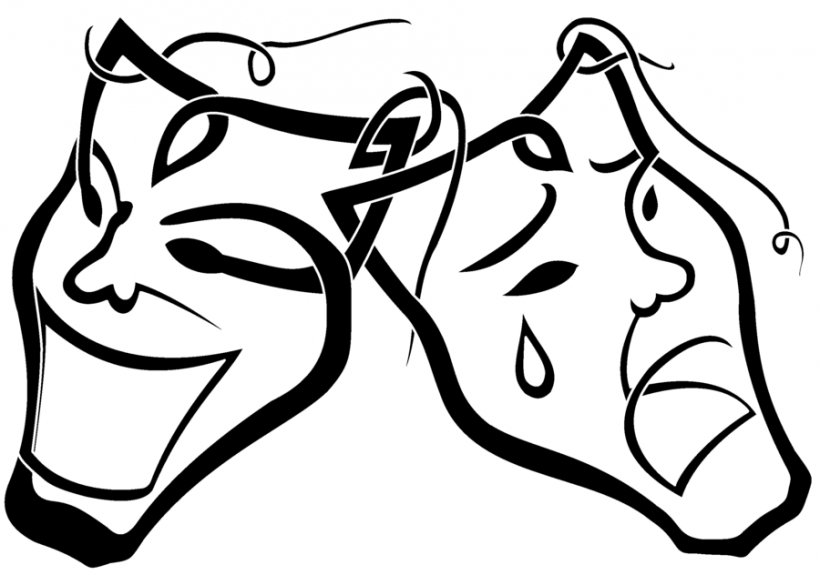 Theatre Mask Drawing Drama Clip Art, PNG, 900x632px, Watercolor, Cartoon, Flower, Frame, Heart Download Free