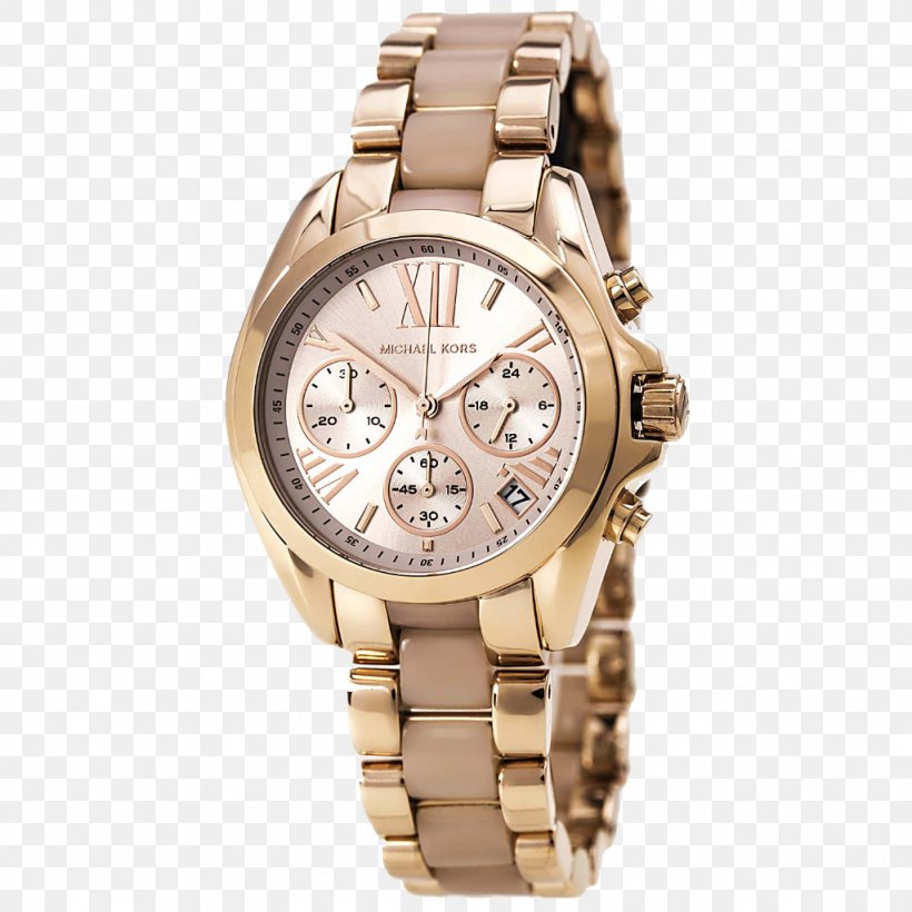 Watch Strap Michael Kors Women's Bradshaw Chronograph Jewellery Michael Kors Access Women's Slim Runway Gold Bracelet Hybrid Smart Watch, PNG, 1024x1024px, Watch, Beige, Bracelet, Brand, Clothing Accessories Download Free