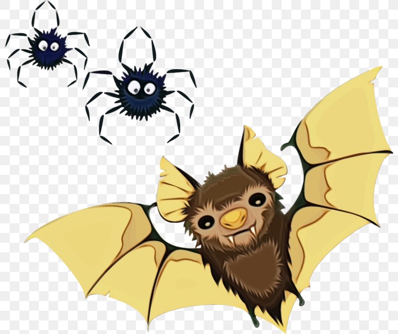 Cartoon Clip Art Bat Fictional Character Animation, PNG, 800x688px, Watercolor, Animation, Bat, Cartoon, Fictional Character Download Free