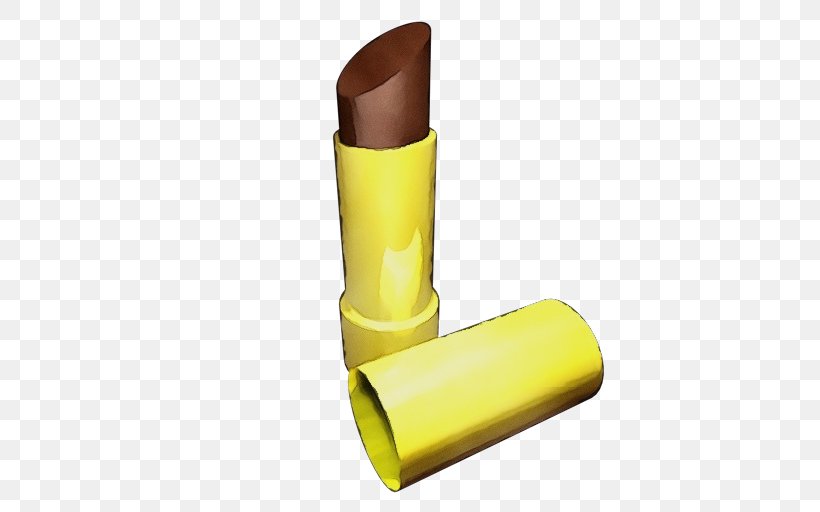 Yellow Beauty Cosmetics Lipstick Material Property, PNG, 512x512px, Watercolor, Beauty, Cosmetics, Cylinder, Lip Care Download Free