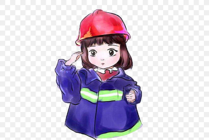 Firefighter Firefighting Cartoon Q-version, PNG, 550x550px, Watercolor, Cartoon, Flower, Frame, Heart Download Free