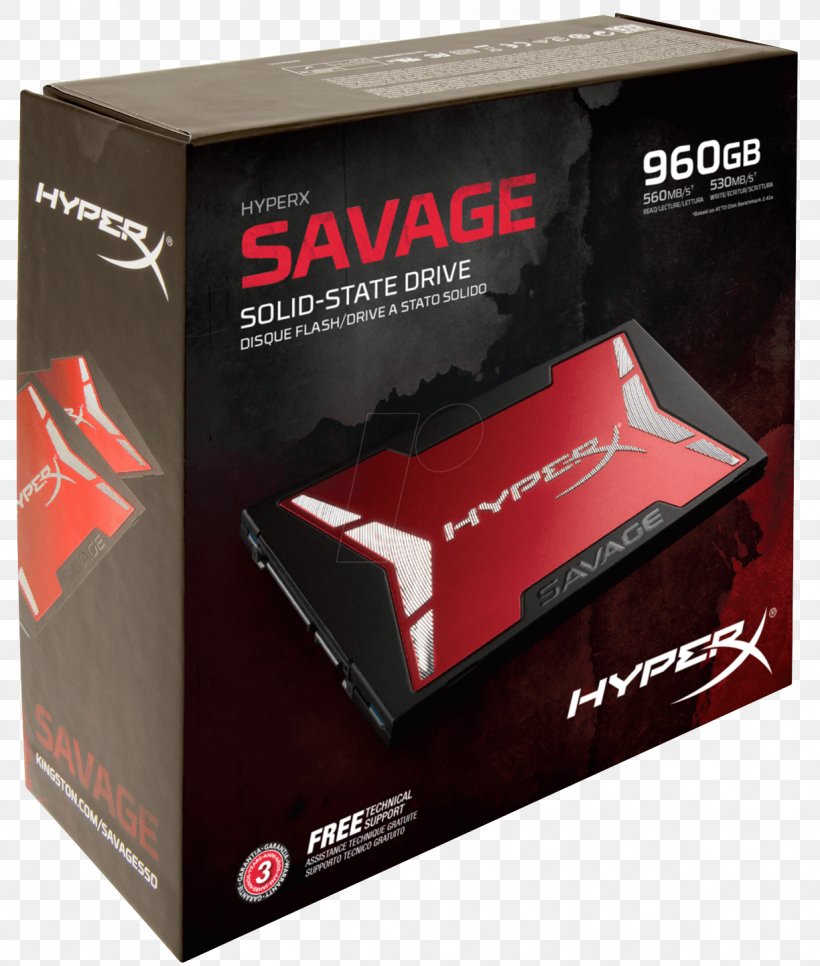 Kingston HyperX Savage SSD Solid-state Drive Hard Drives Kingston Technology Kingston SSDNow UV400, PNG, 1224x1442px, Solidstate Drive, Box, Brand, Carton, Data Storage Download Free
