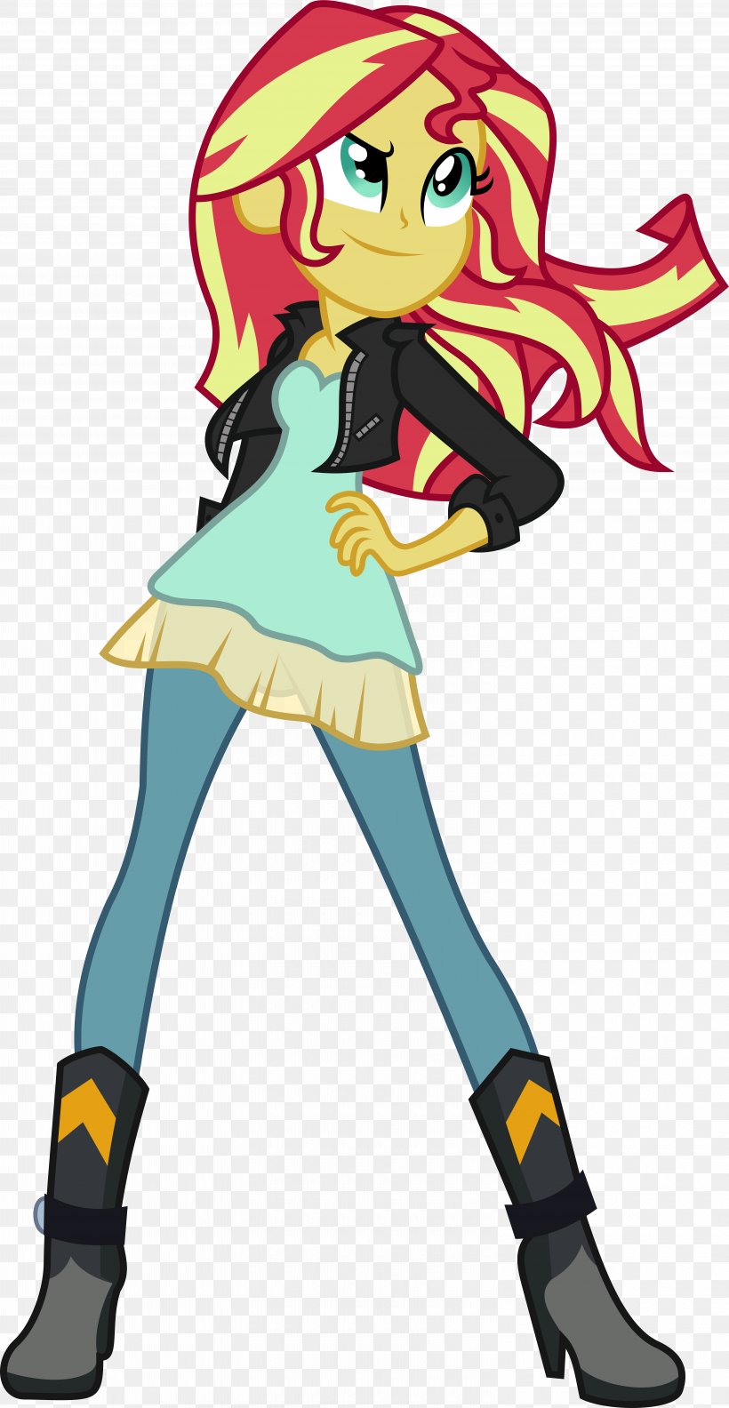 Sunset Shimmer Rarity My Little Pony: Equestria Girls Rainbow Dash, PNG, 6000x11597px, Watercolor, Cartoon, Flower, Frame, Heart Download Free