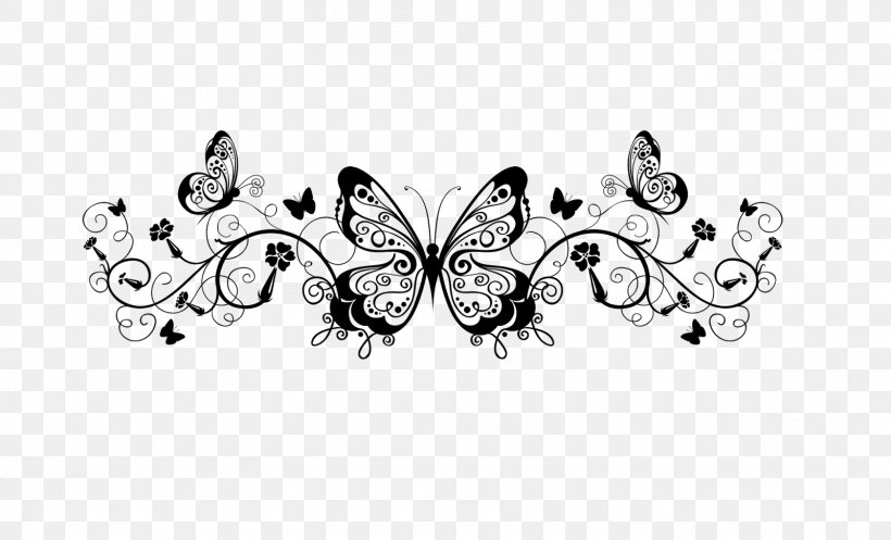 Wedding Invitation Butterfly Paper Pattern, PNG, 1600x971px, Wedding Invitation, Art, Black And White, Body Jewelry, Butterfly Download Free