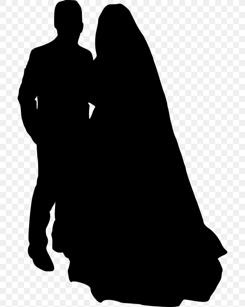 Silhouette Bridegroom Clip Art, PNG, 702x1024px, Silhouette, Black, Black And White, Bride, Bridegroom Download Free