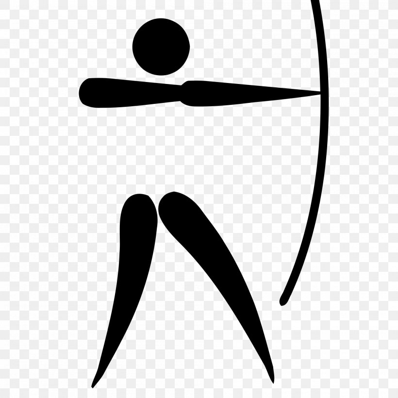 Summer Olympic Games World Archery Championships Pictogram Clip Art, PNG, 2000x2000px, Summer Olympic Games, Archery, Area, Black, Black And White Download Free