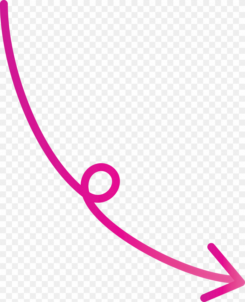 Curved Arrow, PNG, 2435x3000px, Curved Arrow, Line, Magenta, Pink, Violet Download Free