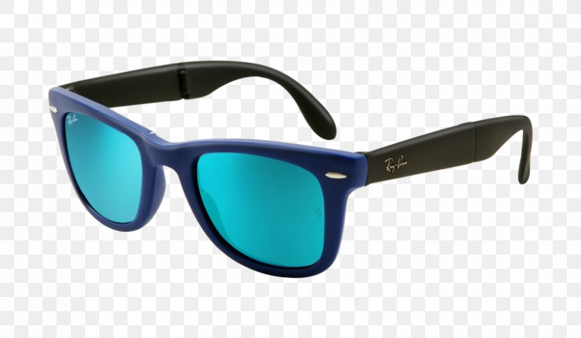 Ray-Ban Wayfarer Folding Flash Sunglasses Ray-Ban New Wayfarer Classic, PNG, 840x490px, Rayban Wayfarer Folding Flash, Aqua, Aviator Sunglasses, Azure, Blue Download Free