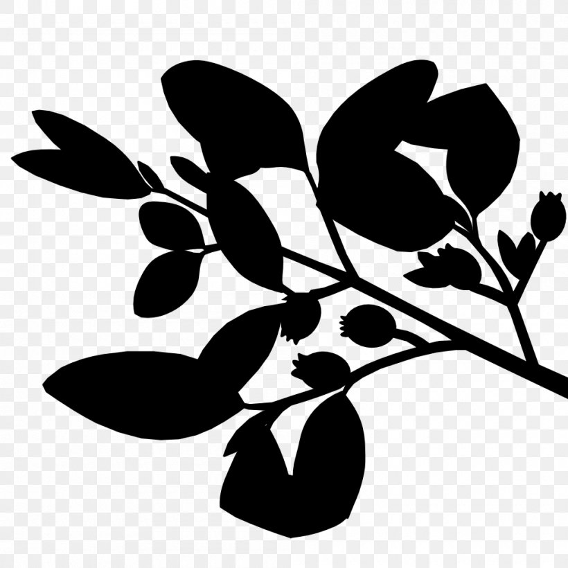 Black And White Flower, PNG, 1000x1000px, Black White M, Blackandwhite, Branch, Flower, Leaf Download Free