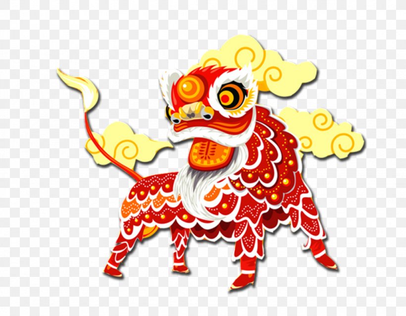 Lion Dance Vector Graphics Image Chinese New Year, PNG, 1024x799px, Lion, Art, Cartoon, Chinese New Year, Dance Download Free