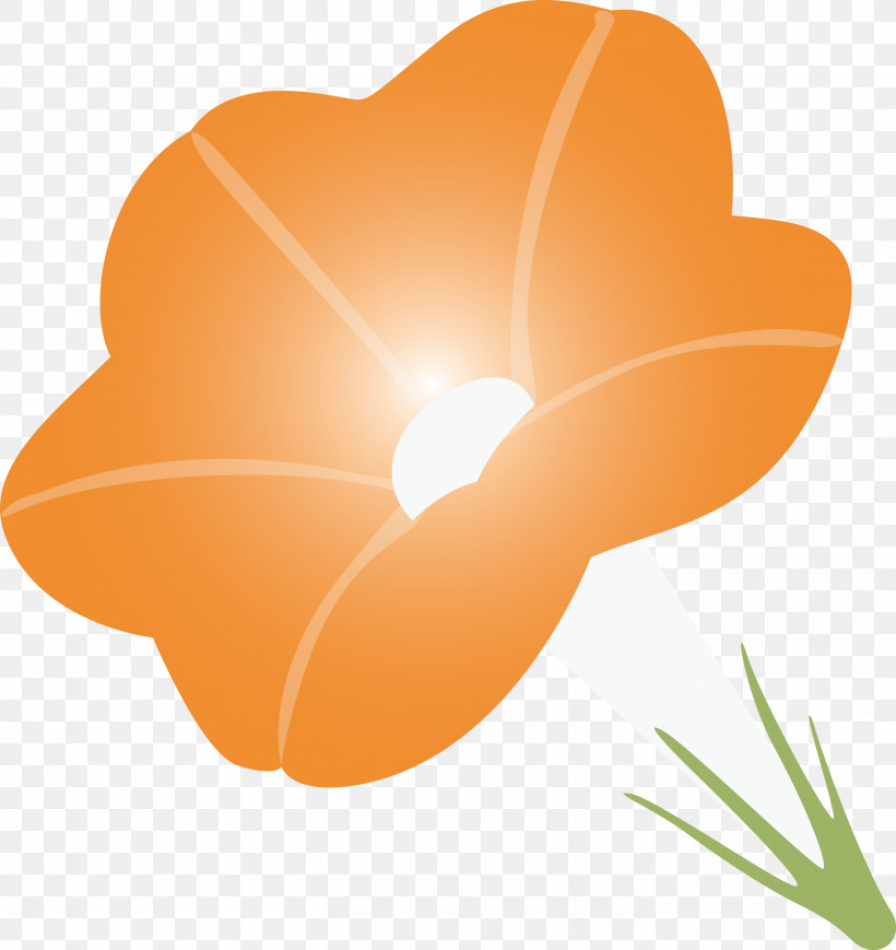 Morning Glory Flower, PNG, 2830x3000px, Morning Glory Flower, Flower, Heart, Orange, Petal Download Free