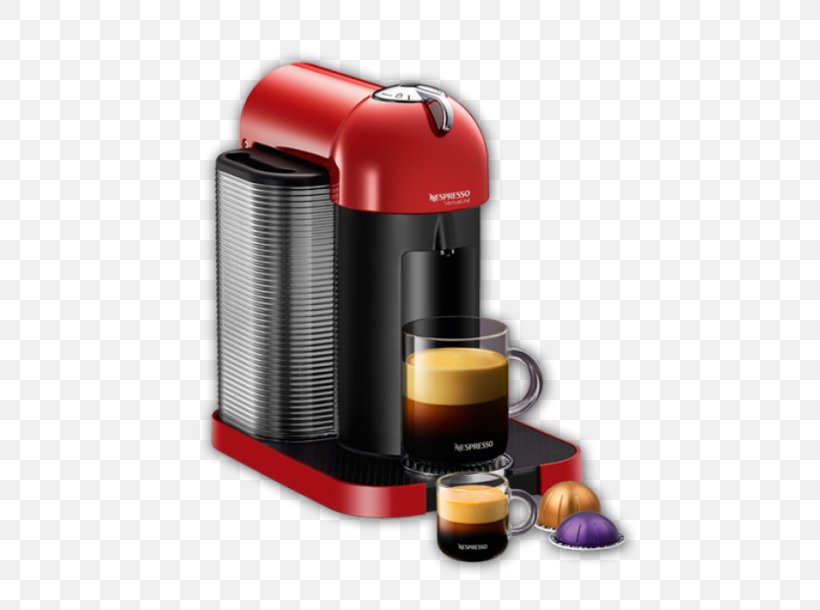 Nespresso VertuoLine Coffee Espresso Machines, PNG, 610x610px, Espresso, Brewed Coffee, Coffee, Coffeemaker, Espresso Machine Download Free
