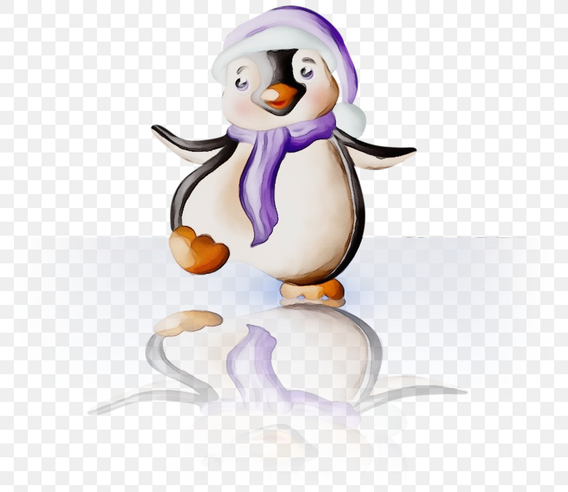 Penguin, PNG, 800x710px, Watercolor, Animation, Bird, Cartoon, Flightless Bird Download Free
