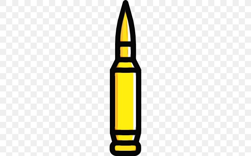 Clip Art Ammunition Yellow Bullet, PNG, 512x512px, Watercolor, Ammunition, Bullet, Paint, Wet Ink Download Free