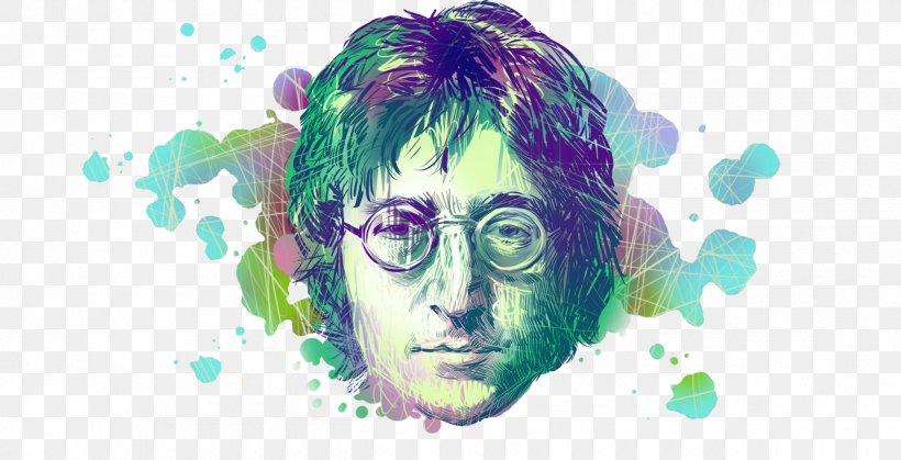 John Lennon Desktop Wallpaper Image Drawing Photograph, PNG, 2500x1278px, Watercolor, Cartoon, Flower, Frame, Heart Download Free