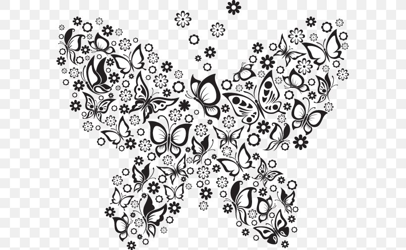 Butterfly Illustration Image Vector Graphics Design, PNG, 591x505px, Butterfly, Art, Artwork, Black, Black And White Download Free