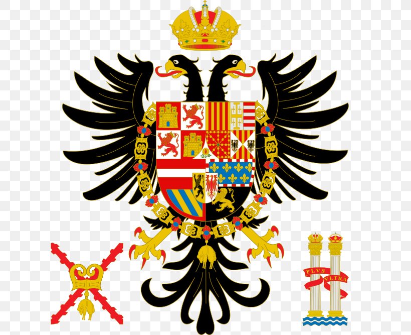 Coat Of Arms Of Spain Coat Of Arms Of Charles V, Holy Roman Emperor Spanish Empire Holy Roman Empire, PNG, 660x667px, Spain, Bird, Charles V Holy Roman Emperor, Coat Of Arms, Coat Of Arms Of Spain Download Free