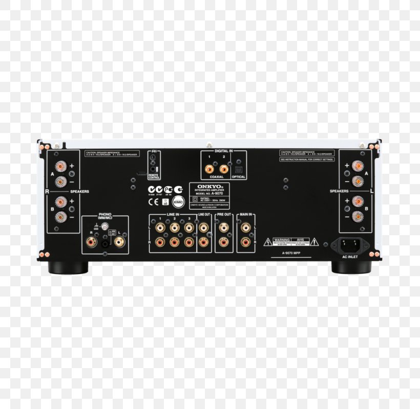 Integrated Stereo Amplifier Onkyo A-9070 [black] Audio Power Amplifier Integrated Amplifier, PNG, 800x800px, Audio Power Amplifier, Amplificador, Amplifier, Audio, Audio Receiver Download Free