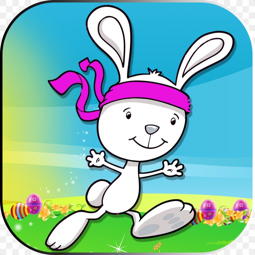 Rabbit Easter Bunny Easter Egg Endless Runner Adventure, PNG, 1024x1024px, Rabbit, Area, Artwork, Bird, Cartoon Download Free