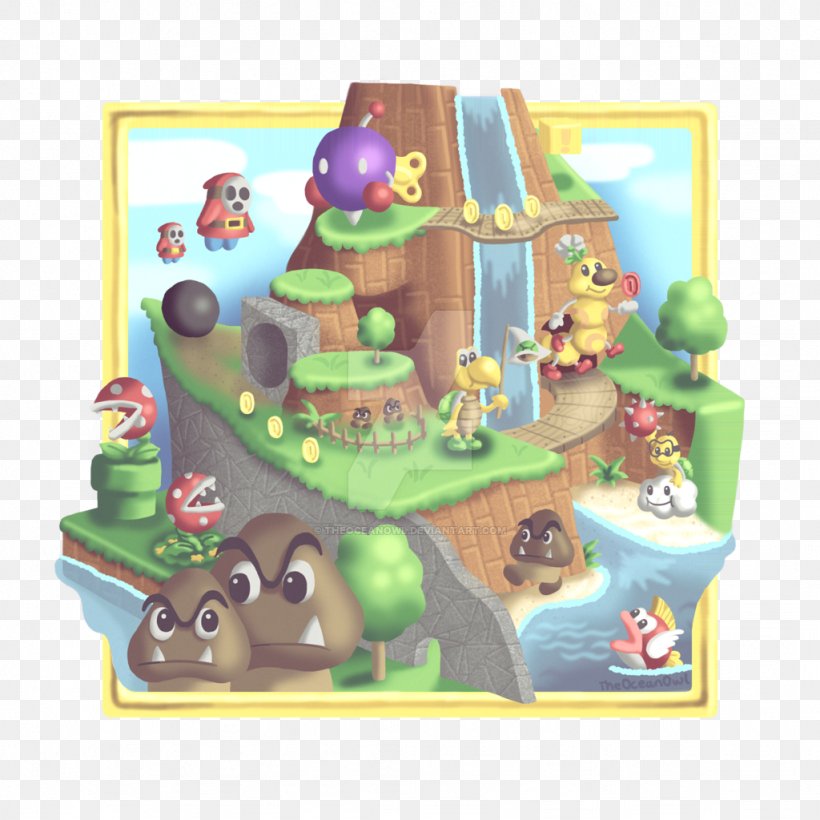 Super Mario 64 Super Mario Bros. Princess Peach, PNG, 1024x1024px, Super Mario 64, Bobomb, Cake Decorating, Game, Mario Download Free