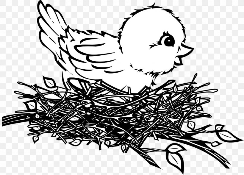 Bird Nest Drawing Clip Art, PNG, 960x689px, Bird, Art, Artwork, Beak, Bird Egg Download Free