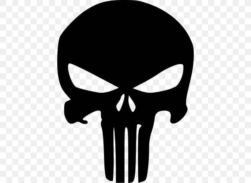 Punisher Human Skull Symbolism Decal Marvel Comics, PNG, 800x600px, Punisher, Art, Black And White, Bone, Decal Download Free
