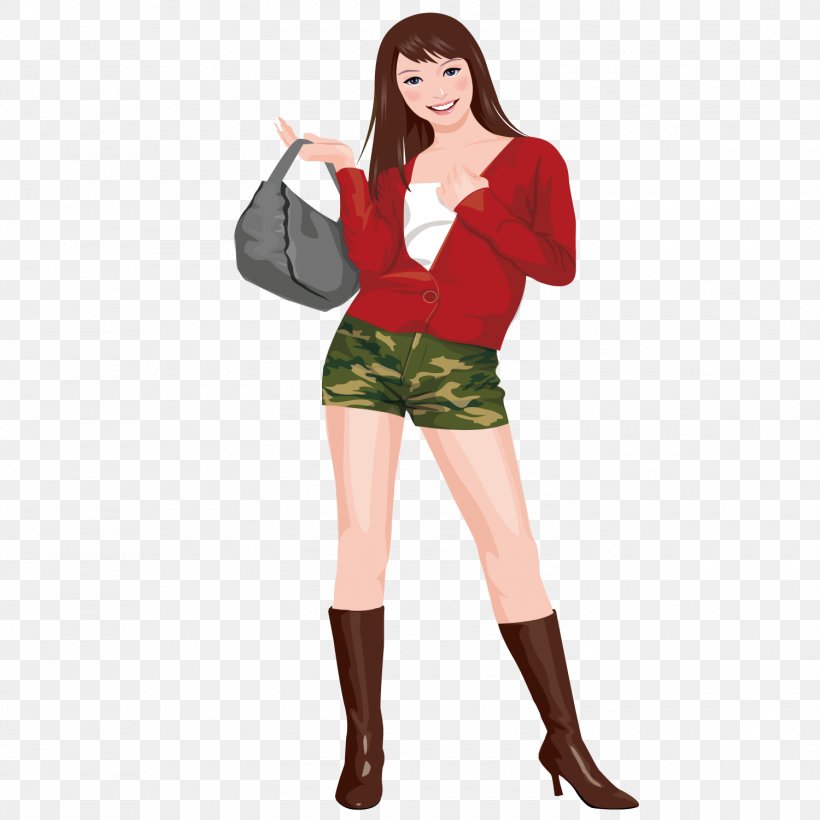 Woman Illustration, PNG, 1500x1501px, Woman, Cartoon, Clothing, Costume, Handbag Download Free