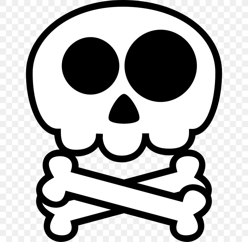 Human Skull Symbolism Skull And Crossbones Clip Art, PNG, 800x800px, Human Skull Symbolism, Black And White, Bone, Cuteness, Document Download Free