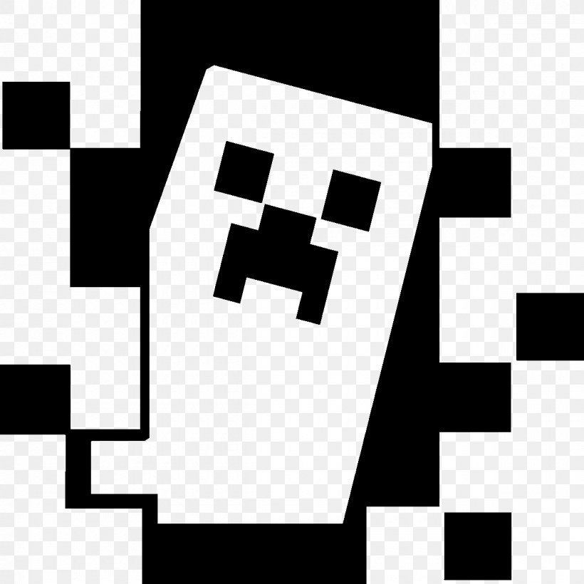 Minecraft Wall Decal Sticker Paper, PNG, 1200x1200px, Minecraft, Black, Black And White, Brand, Decal Download Free