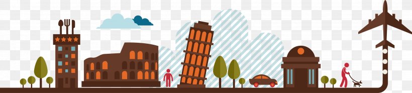 Creative City Vector Leaning Tower, PNG, 3288x744px, Airline Ticket, Airline, Airport, Business Cards, Company Download Free