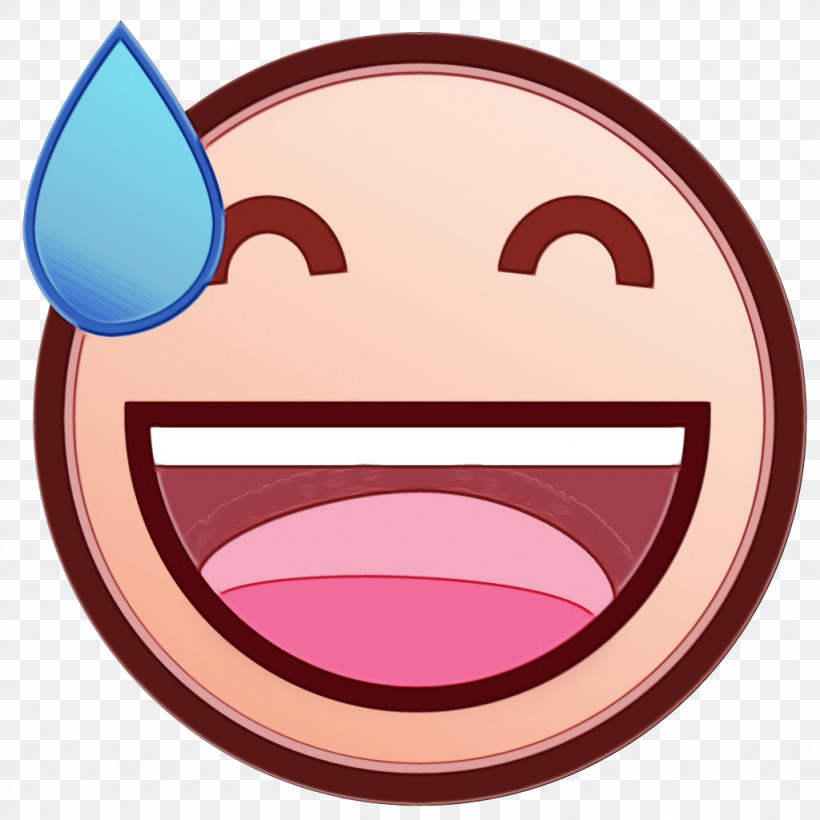 Emoticon, PNG, 1024x1024px, Watercolor, Cartoon, Cheek, Chin, Circle Download Free