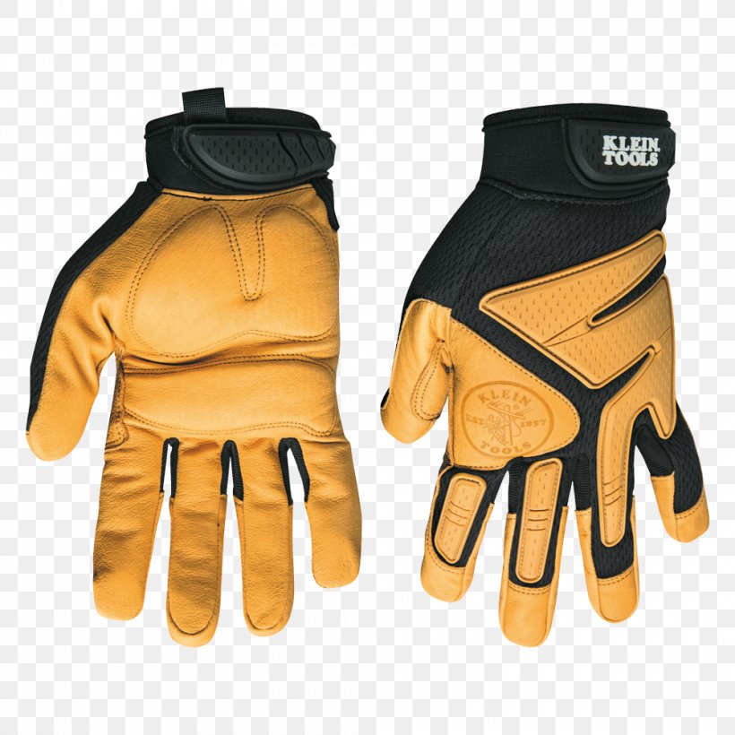 Glove Klein Tools Leather Hand Tool, PNG, 1000x1000px, Glove, Bag, Baseball Equipment, Bicycle Glove, Clothing Sizes Download Free