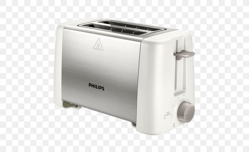 Philips Daily Collection HD2586, PNG, 500x500px, Toaster, Bread, Home Appliance, Metal, Philips 2 Slice Toaster White Download Free