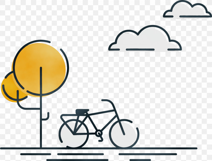 Angle Line Point Yellow Meter, PNG, 3000x2283px, Watercolor, Angle, Area, Bicycle, Biology Download Free