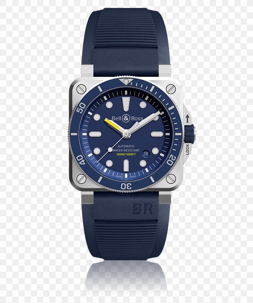Bell & Ross Diving Watch Scuba Diving Movement, PNG, 915x1095px, Bell Ross, Automatic Watch, Brand, Chronograph, Cobalt Blue Download Free