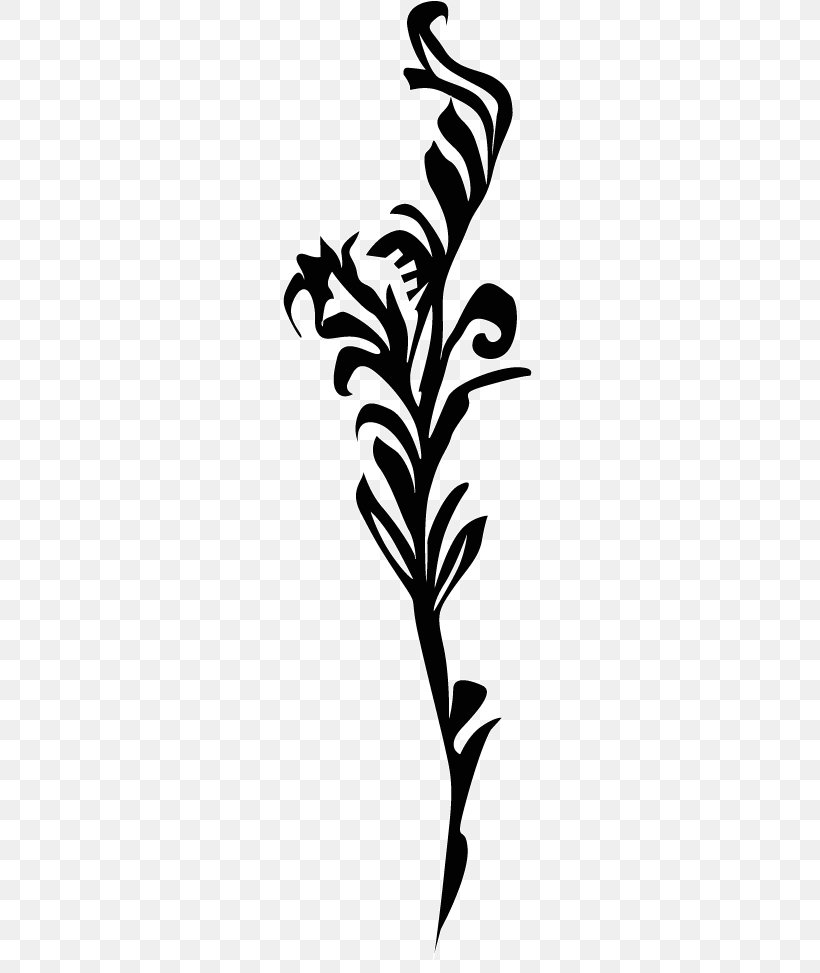 Euclidean Vector Clip Art, PNG, 259x973px, Flower, Art, Black And White, Branch, Color Download Free